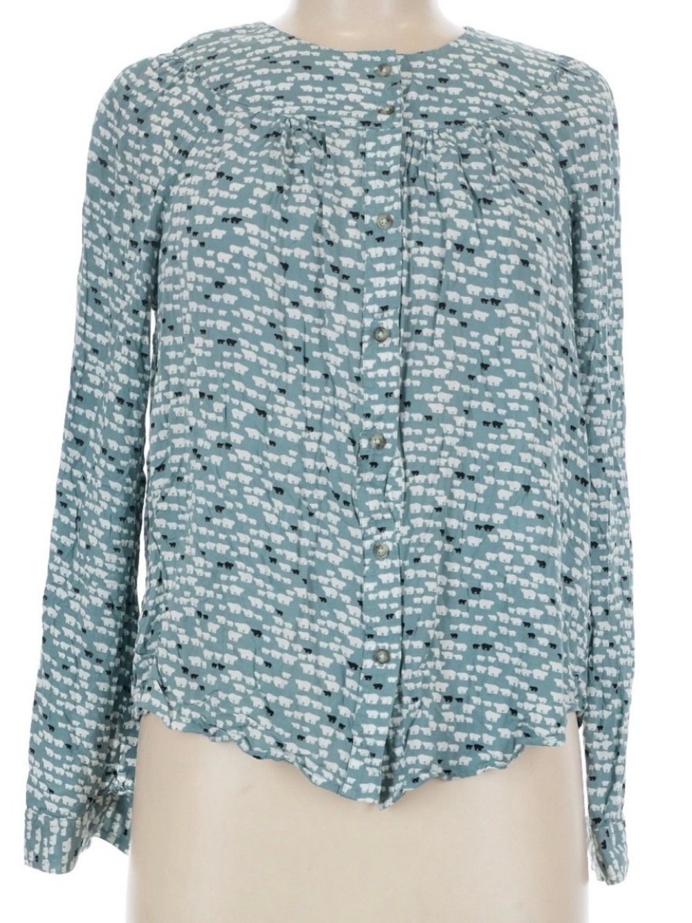 Conversations by Anthropologie 24 of 52 Limited Edition Animal Print Blouse US 8